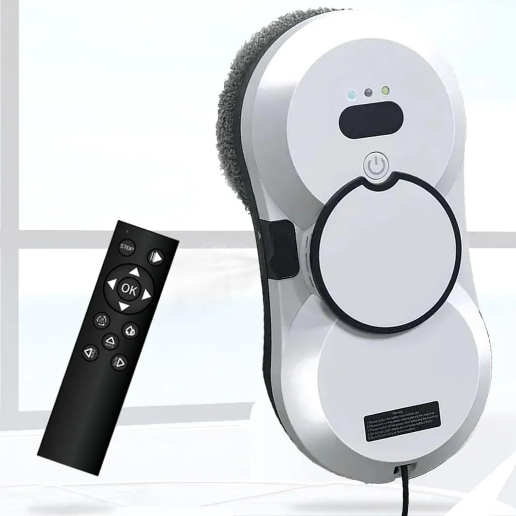 Robot limpiacristales inteligente con pulverización dual y succión 5600 Pa, detección de bordes