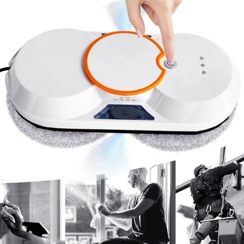 Limpiacristales Inteligente 5600 PA, Pulverización Doble y Control Remoto, Detección Automática de Bordes, Uso Interior y Exterior, Blanco