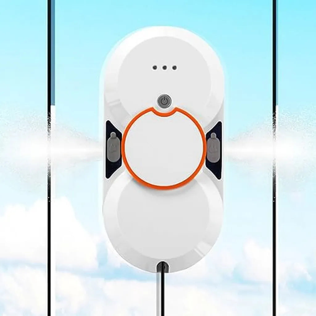 Limpiacristales Robótico Inteligente con Succión de 5600 Pa y Rociador Automático, Ideal para Ventanas Altas y Azulejos, Control Remoto Incluido, Blanco