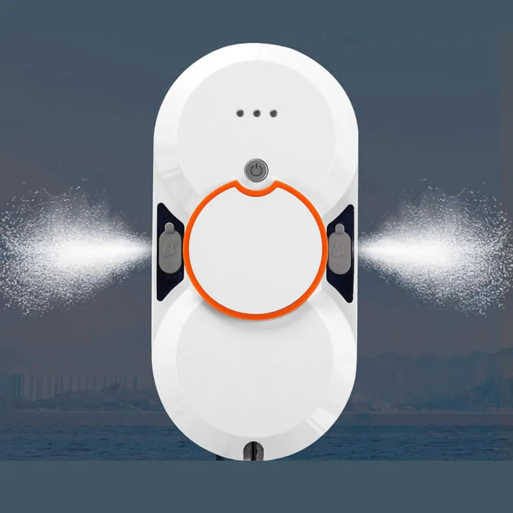 Limpiacristales Inteligente Automático 5600 Pa con Pulverización Doble y Aspira, para Ventanas Interiores y Exteriores, Blanco