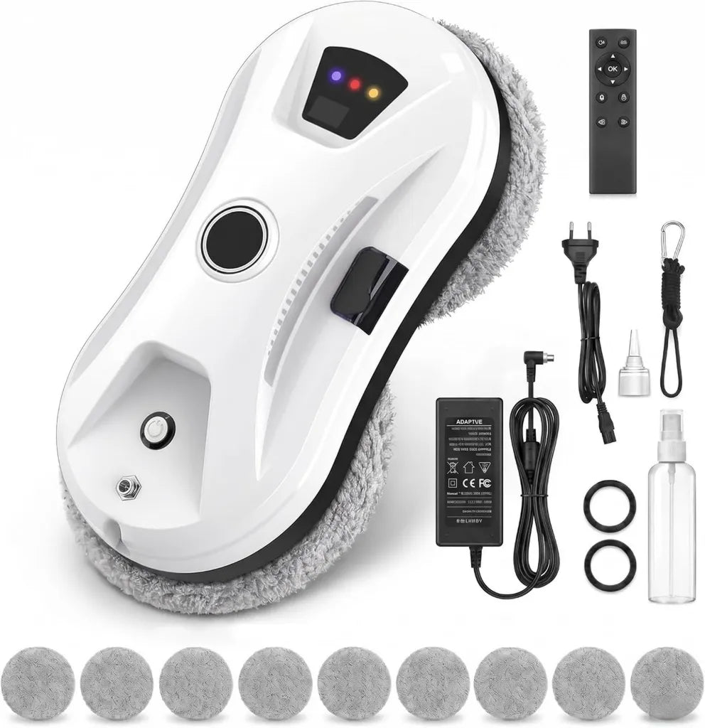 Robot Limpiacristales Inteligente 5600Pa con Control Remoto y Sistema de Seguridad