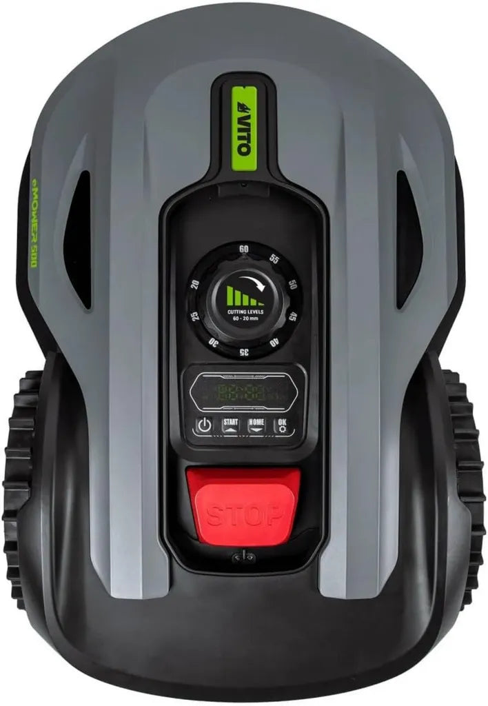 Robot Cortacésped VITO EMOWER500 para Jardines de hasta 500 m², Motor Sin Escobillas, Silencioso 55 dB, Control con App