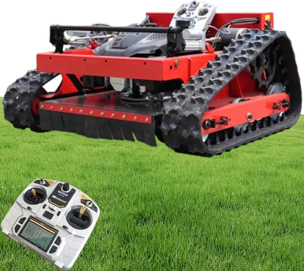 Robot cortacésped 7.5HP a gasolina con control remoto y capacidad de pendiente de 45°