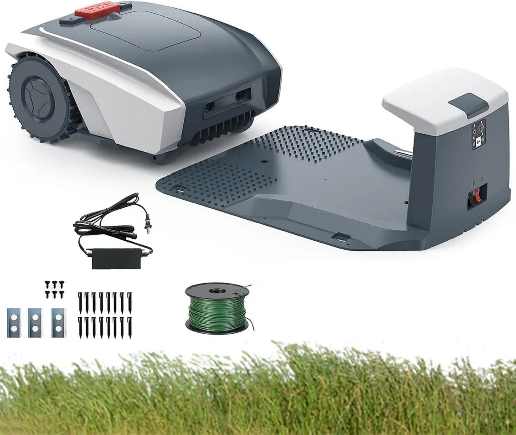 Robot cortacésped automático para jardines medianos, instalación fácil y silencioso con control Bluetooth