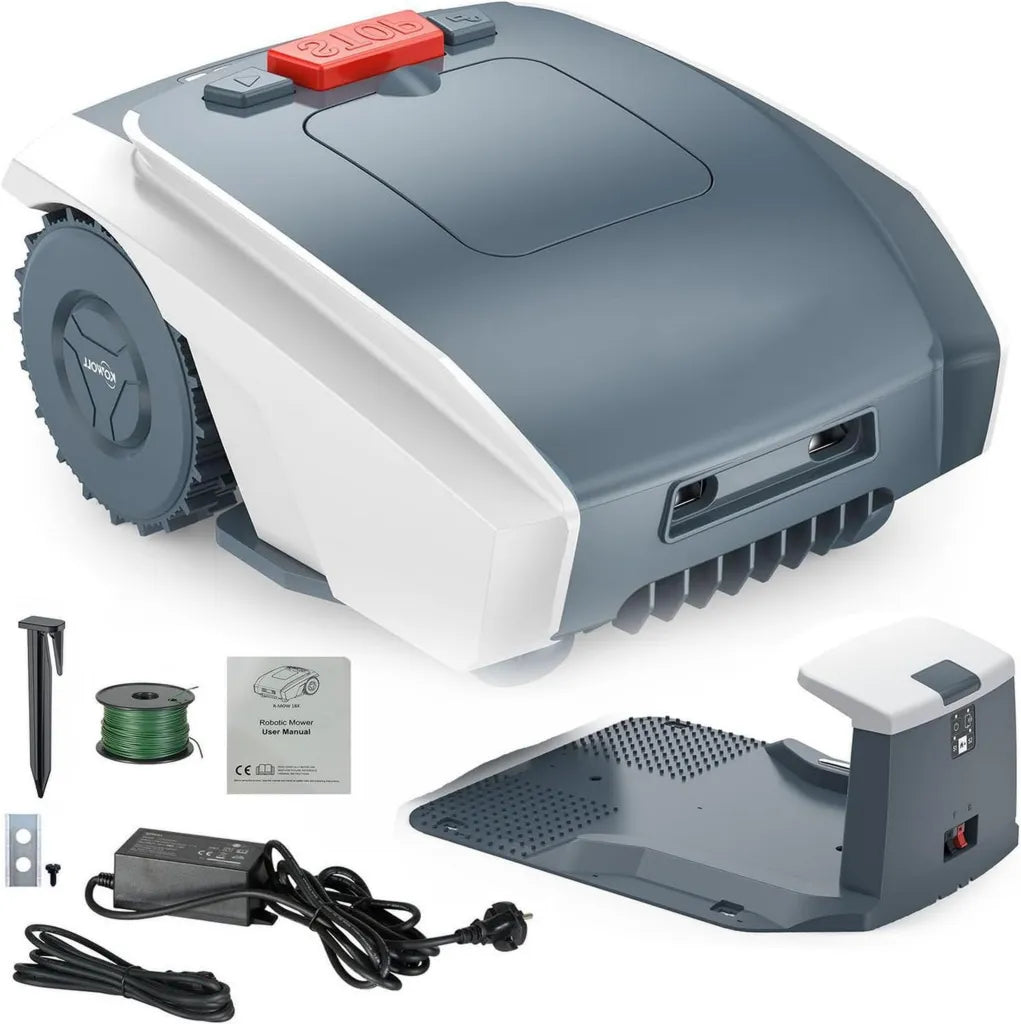 Robot cortacésped GPS para Jardines de 1500 m², Corte Silencioso, Control Bluetooth y Carga Automática