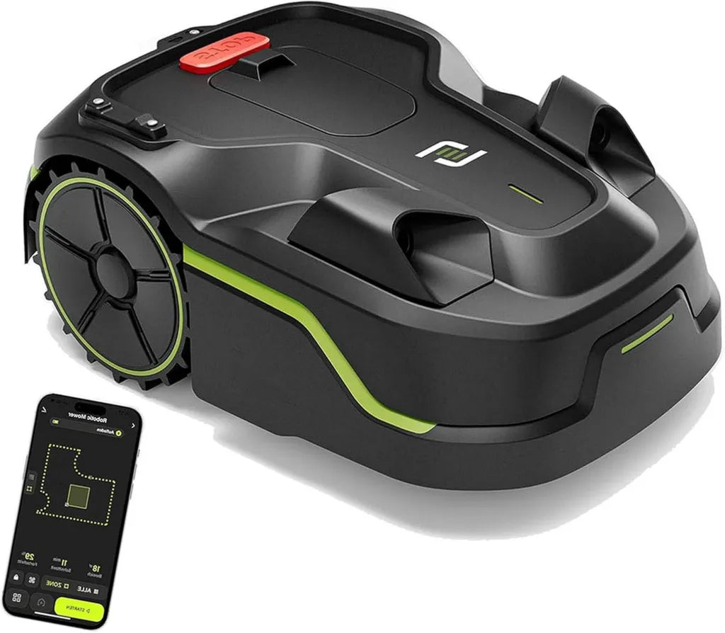 Robot Cortacésped Inalámbrico con Mapeo, Recarga y Control por App, Resistente al Agua IPX5 para Jardines