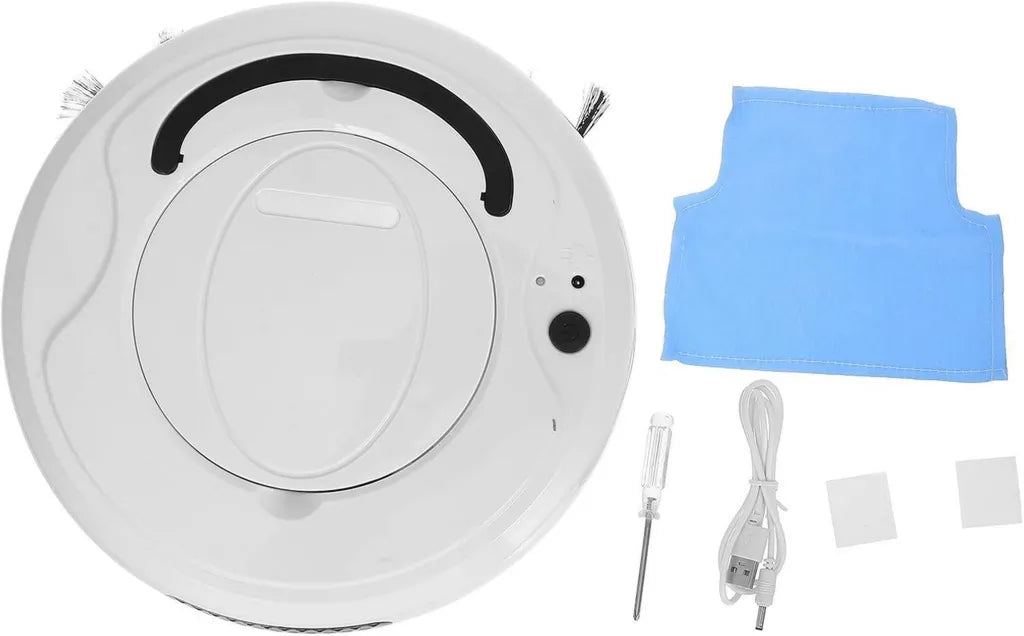 Aspiradora Robot Inteligente Beige con Fregado y Succión 2000 Pa para Alfombras y Suelos, Ideal para Hogares hasta 150 M²