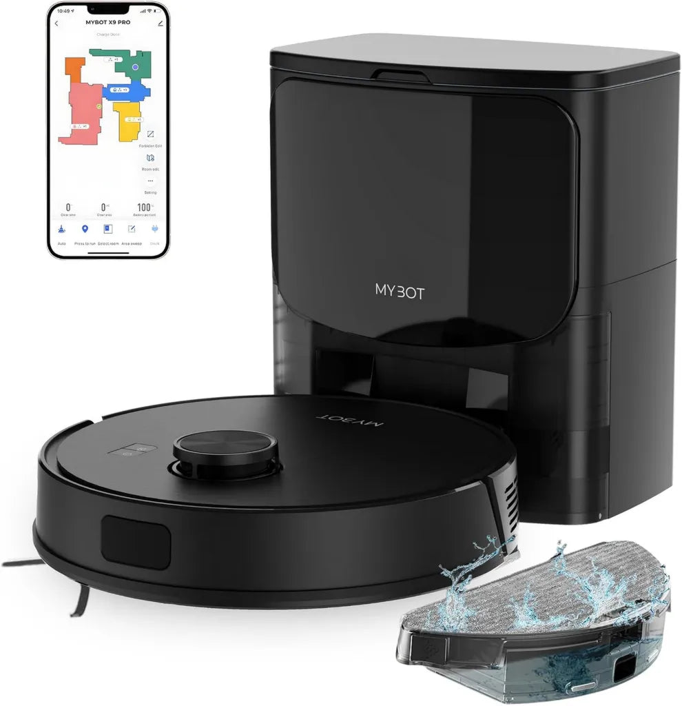 Robot Aspirador X7 PRO con Trapeador y Vaciado Automático, 6500PA, Ideal para Mascotas, Navegación Láser LDS