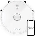 Aspiradora Robot Tesla VCR600W, Potencia 50W, Tanque 600ml, Filtro HEPA Lavable, Navegación Láser LDS SLAM, Blanca