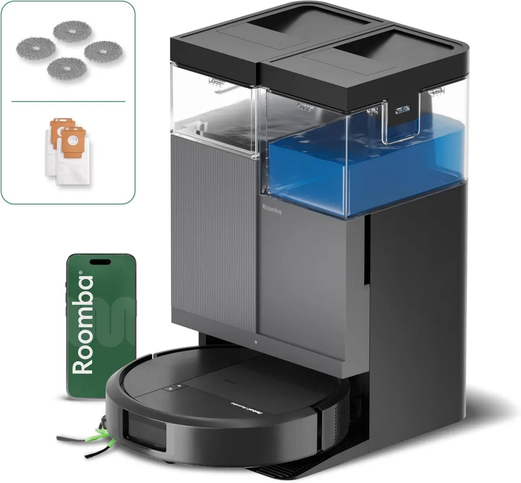 iRobot Roomba Plus 415: Robot Aspirador 2 en 1 con AutoLavado y Alta Potencia