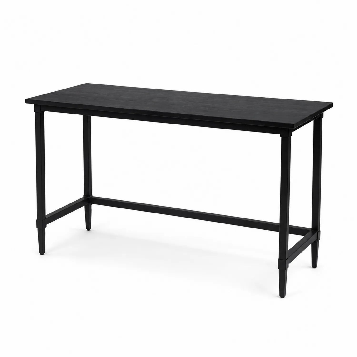Mesa de MDF y Metal Negra 120x60x75 cm