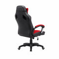 Silla ergonómica de cuero sintético y tela rojo/negro, 120 kg