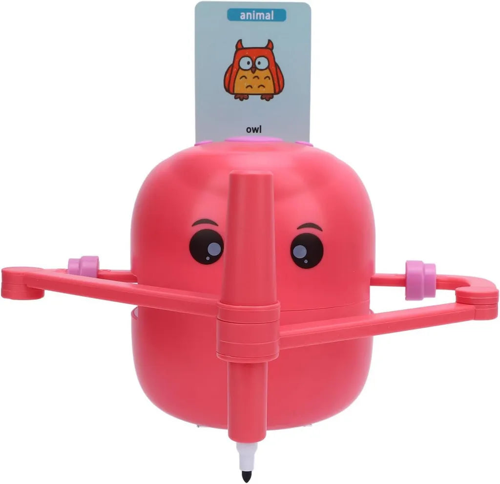Robots de Dibujo Educativos para Niños, 250 Tarjetas, Material ABS Seguro, 14 Rotuladores de Colores