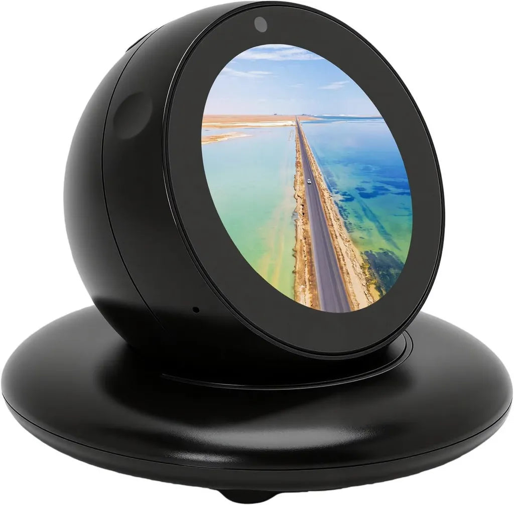 Decoración AI para Salpicadero del Coche, Reproductor de Música y Expresiones Dinámicas con Base Magnética 360°
