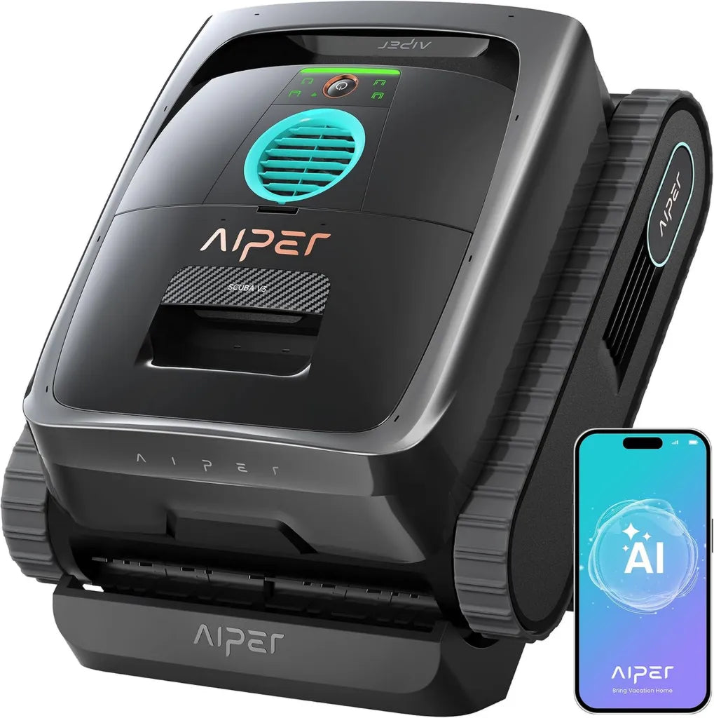 Robot Limpiafondos Aiper Scuba V3 con IA, Potente Succión y App