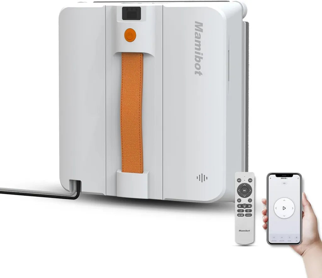 Mamibot W120-DP - Robot para limpieza de ventanas con pulverización automática, navegación inteligente, doble chorro y control remoto