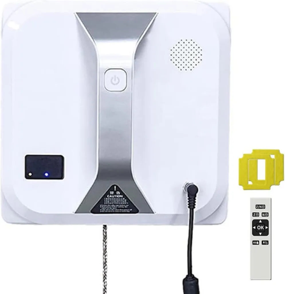 Limpiador de Ventanas Inteligente con Control Remoto, Succión 3000 Pa, Protección 20 Min Apagado, Ideal para Cristales Altos y Azulejos
