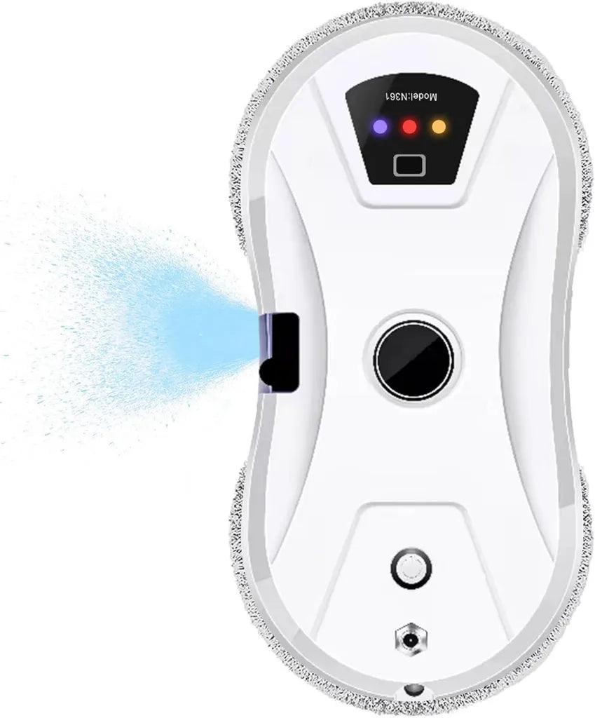 Limpiacristales Inteligente Automático con Rociador, Succión 5600Pa para Superficies Lisas