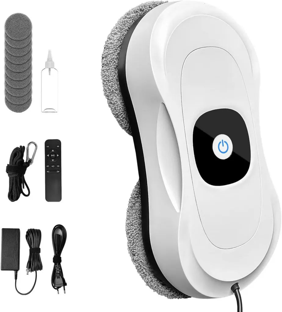Robot Limpiacristales 2800Pa con Control Remoto y 10 Telas para Superficies Lisas