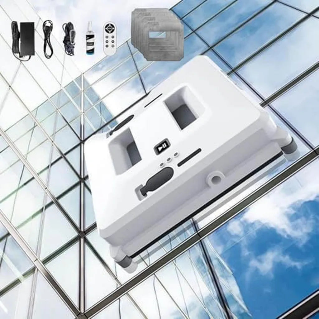 Robot limpiacristales inteligente de 80 W con pulverización automática y seguridad avanzada