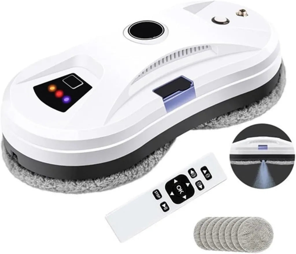 Robot limpiacristales inteligente con función de rociado automático para ventanas altas