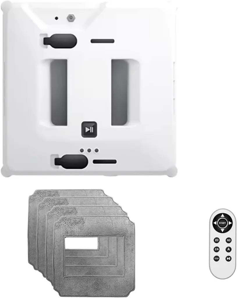 Robot Limpiacristales Inteligente con Doble Pulverizador, Control Remoto y Respaldo de Energía