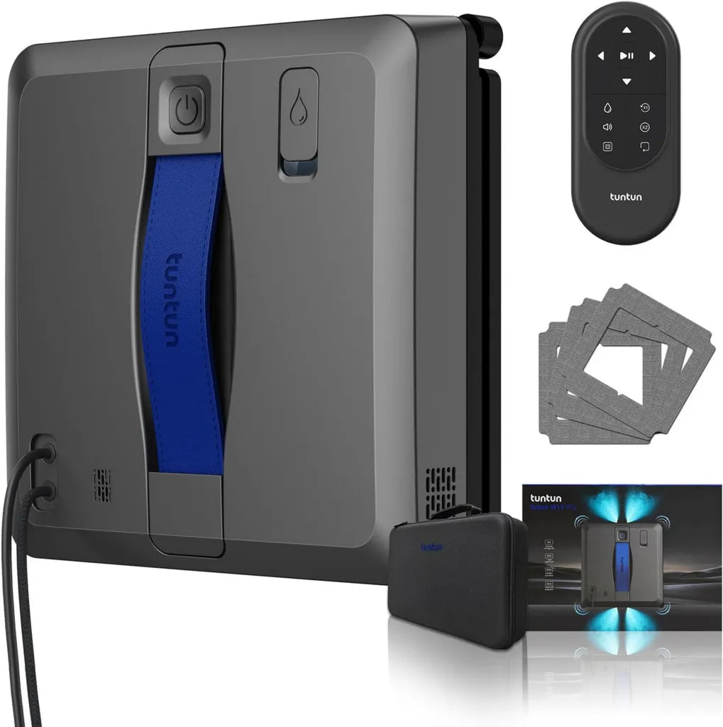 Robot Lavavajillas tuntun W13 Pro - Ultradelgado 60 mm, Succión 3800 Pa, Pulverización Ultrasónica, Limpieza de Ventanas Segura